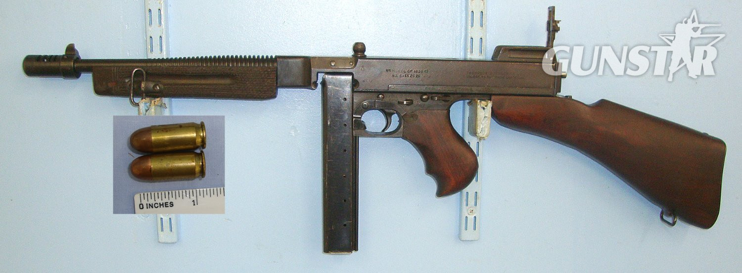  WW2 Era British WD Commando’s Thompson USA Model 1928 A1 Auto Ordnance Corp .45 ACP Calibre Sub Machine Gun With Seymour Products Co’ 30 Round Stick Magazine, Sling Configured For Commando Use & 2 Inert Deactivated Rounds Of Ammunition**MOVING PARTS** thompson None  Machine Gun