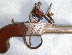 Thomas Spencer,London  .45” Bore Flintlock Pocket Pistol With Screw Off Barrel. .45 Muzzleloader