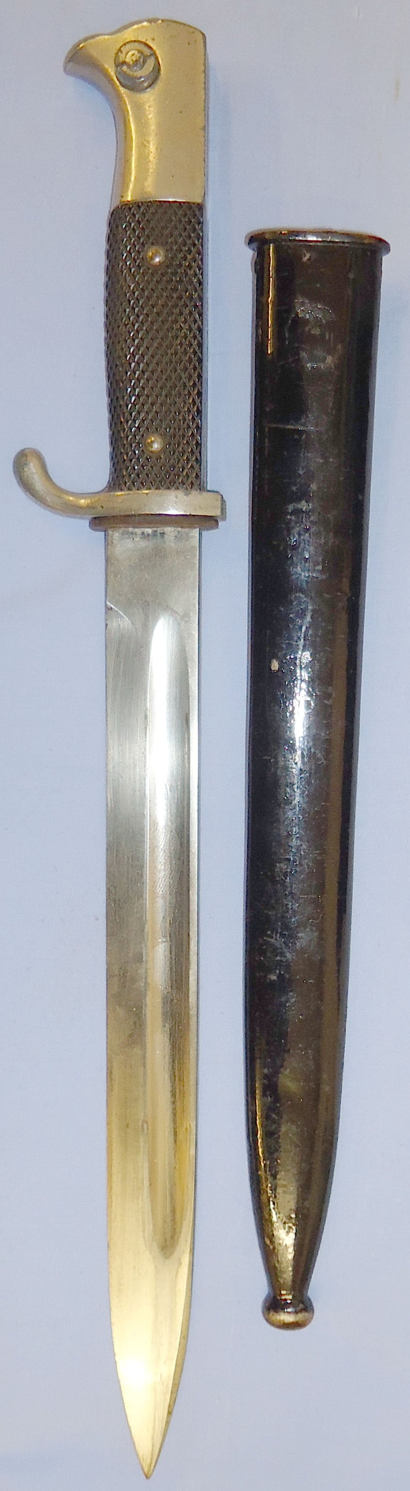  Nazi M98 Dress Bayonet By A Scarce Maker Gustav Spitzer, Solingen & Scabbard. BAYO 80. Bayonet