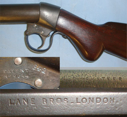  Lane\'s Musketeer .177 Calibre Break Action Air Rifle With Greener Patent 9644 Trigger M .177