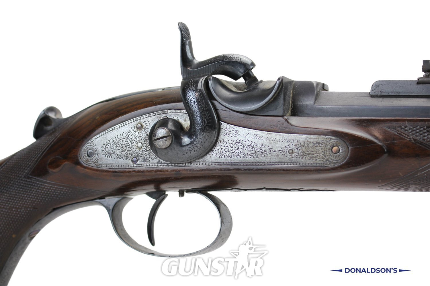 Isaac Hollis & Sons Westley Richards Monkey Tail Big Game Rifle Muzzleloader .451 Adams Rifle in 