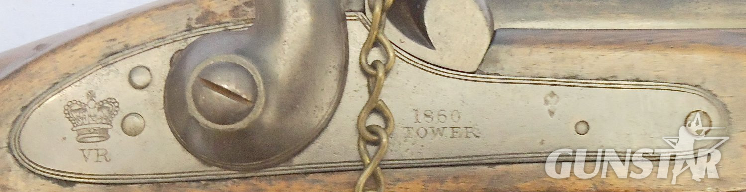 {CATEGORY} - Tower RARE. Tower, 2 Band Enfield, Dated 1860, Sergeants Pattern 1858, Bar on Band, .577 Calibre Percussion Rifle. Sn - 22767 Single Shot .577 Rifle in 