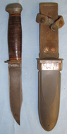 WW2 Era U.S.N. Marl 1 Fighting Knife and United States Navy (U.S.N.)  Mk1 Plasti Knive