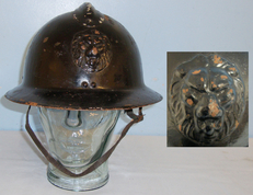 Belgian WWII Army \'Casque Adrian modèle 1926\' (M1926) Adrian Steel Combat Helmet and Liner. MISC 116. Belgian WWII Army \'Casque Adrian modèle 1926\' (M1926) Adrian Steel Combat Helmet and Liner. MISC 116. Other Accessory
