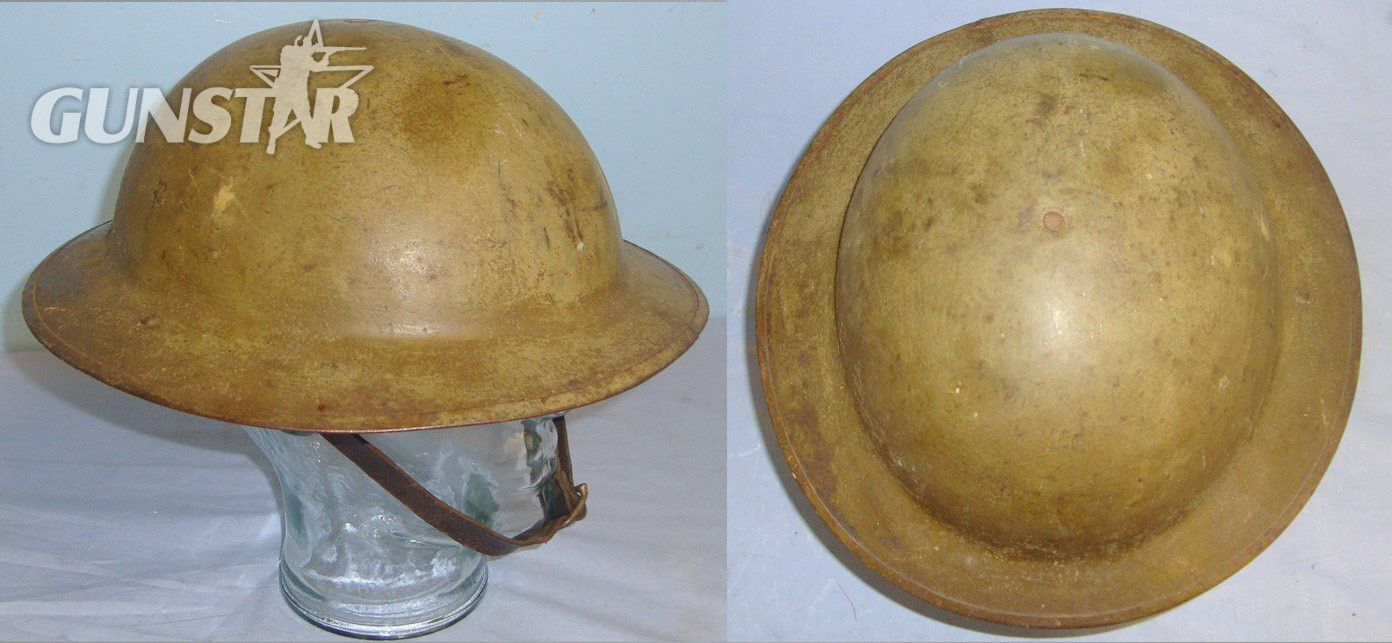  RARE** WW1 British Machine Gun Corps (MGC) T. Firth & Sons Ltd (FS 188) MK II 1918 Pattern Brodie Trench Helmet With Period Hand Painted MGC On Rim, Liner & Chin Strap. Sn 22083  Antique & Militaria