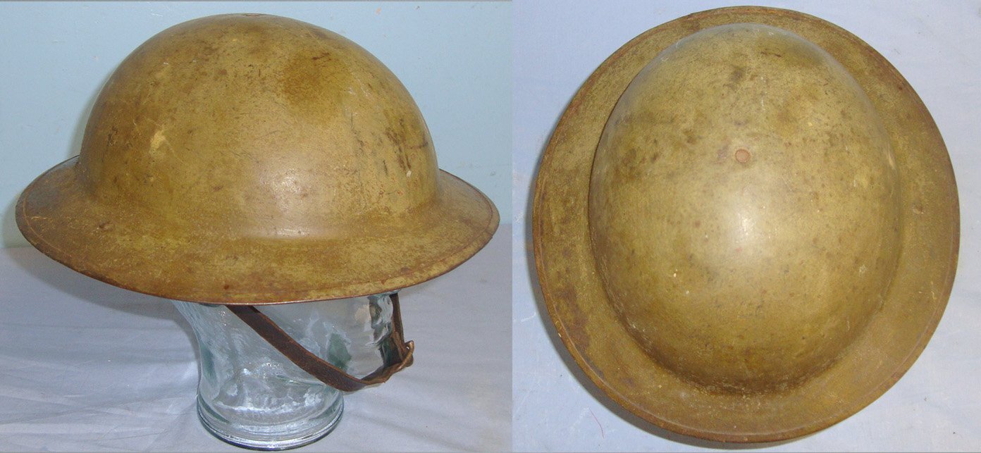  RARE** WW1 British Machine Gun Corps (MGC) T. Firth & Sons Ltd (FS 188) MK II 1918 Pattern Brodie Trench Helmet With Period Hand Painted MGC On Rim, Liner & Chin Strap. Sn 22083  Antique & Militaria