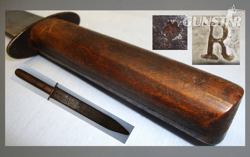 RARE*WW1 Austro Hungarian Trench Fighting Knife By Resicka Vienna & Scabbard. ED 2604 Dagger
