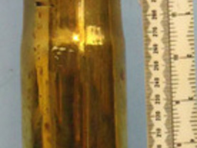 DEACTIVATED INERT. Unfired WW 1 British Naval 6 Pounder (57x307R) Nordenfelt Hig DEACTIVATED INERT. Unfired WW 1 British Naval 6 Pounder (57x307R) Nordenfelt Hig Antique & Militaria