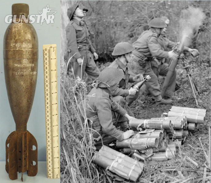 INERT DEACTIVATED. Unfired Original 1952 Dated British 3 Inch High Explosive Drill Mortar. Sn - 19615 INERT DEACTIVATED. Unfired Original 1952 Dated British 3 Inch High Explosive Drill Mortar. Sn - 19615  Other Ammunition in 