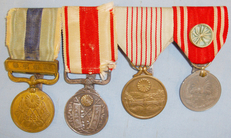 Unique* Mounted for wear, Japanese Medal Group (4 Medals) from the Estate of Major W Rawlings I.A.O.C.  M 379. Unique* Mounted for wear, Japanese Medal Group (4 Medals) from the Estate of Major W Rawlings I.A.O.C.  M 379. Other Accessory