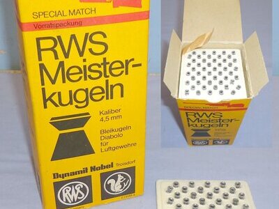 Rare/Vintage* Boxed RWS Meister-Kugeln .177 Special Match pellets 20 x 50 Competition Trays (1000 pellets). MISC 1003. Rare/Vintage* Boxed RWS Meister-Kugeln .177 Special Match pellets 20 x 50 Competition Trays (1000 pellets). MISC 1003.   Pellets & BB’s