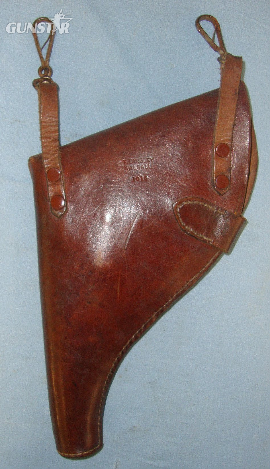  RARE**WW1 1915 T. Langley Walsall British Cavalry Officer's Leather Holster For Webley Mk.VI .455 Calibre Service 6 inch barrel Revolvers. L 450 holster Care & Storage