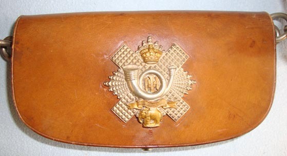  Scottish Highland Light Infantry Leather Cross Belt & Pouch With King’s Crown Si Scottish Highland Light Infantry Leather Cross Belt & Pouch With King’s Crown Si Other Accessory