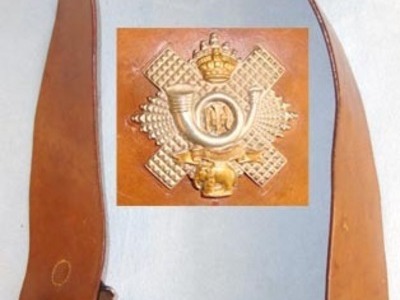 Scottish Highland Light Infantry Leather Cross Belt & Pouch With King’s Crown Si Scottish Highland Light Infantry Leather Cross Belt & Pouch With King’s Crown Si Other Accessory