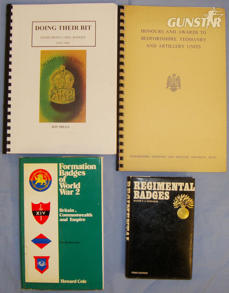 A Set of Four Books Describing Regimental and Home front Badges and Medals. BO 419 A Set of Four Books Describing Regimental and Home front Badges and Medals. BO 419 Other Accessory in 