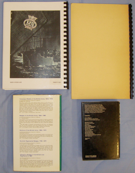 A Set of Four Books Describing Regimental and Home front Badges and Medals. BO 419 A Set of Four Books Describing Regimental and Home front Badges and Medals. BO 419 Other Accessory