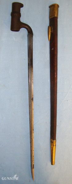 British 1853 Pattern Socket Bayonet & Scabbard. Bayonet in 