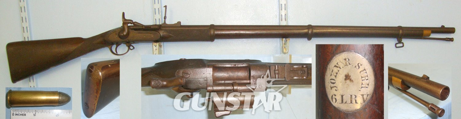 T. Turner & Sons To ‘JOHN R. SURR 6 LRV’(6th Battalion Lancashire Rifle Volunteers) & 1 Inert Deactivated Round. Sn 22351 Single Shot .577 Snider Rifle in 