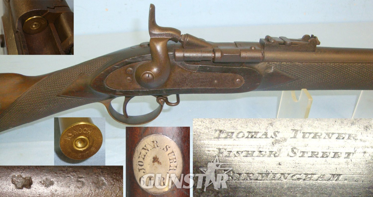 T. Turner & Sons To ‘JOHN R. SURR 6 LRV’(6th Battalion Lancashire Rifle Volunteers) & 1 Inert Deactivated Round. Sn 22351 Single Shot .577 Snider Rifle