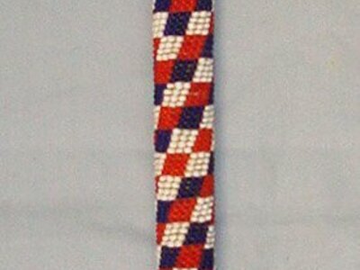 WW1 Turkish / Ottoman Prisoner Of War Hand Made Beaded Walking Stick. Sn 21566  Antique & Militaria