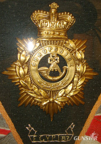  Hand Stitched Peninsular Wars Battle Honours & Crossed Standards Of The 53rd/ 85 Original Framed Hand Stitched Peninsular Wars Battle Honours & Crossed Standards Other Accessory