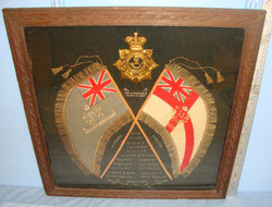 Hand Stitched Peninsular Wars Battle Honours & Crossed Standards Of The 53rd/ 85 Original Framed Hand Stitched Peninsular Wars Battle Honours & Crossed Standards Other Accessory
