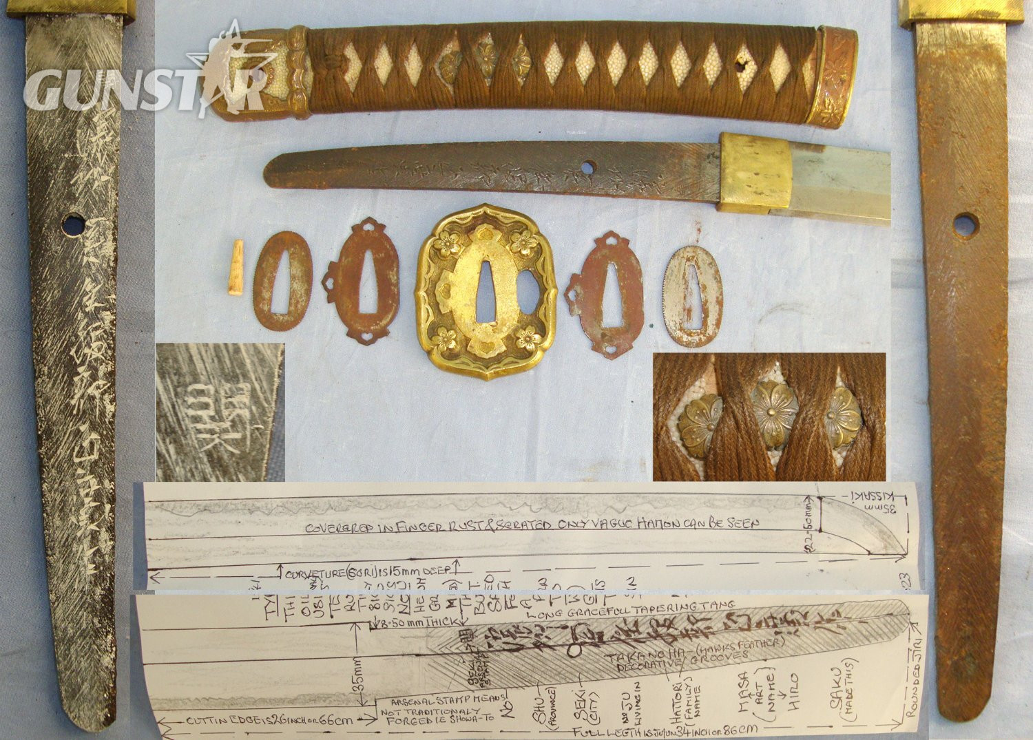 WW2 Japanese Army Officer’s Type 98 Shin Gunto Seki Arsenal Sword with Smith Signature ‘NOSHU SEKI JU HATTORI MASA HIRO SAKU’, Scabbard with Leather War Service Cover & Expert Assessment. Sn 20599  Sword