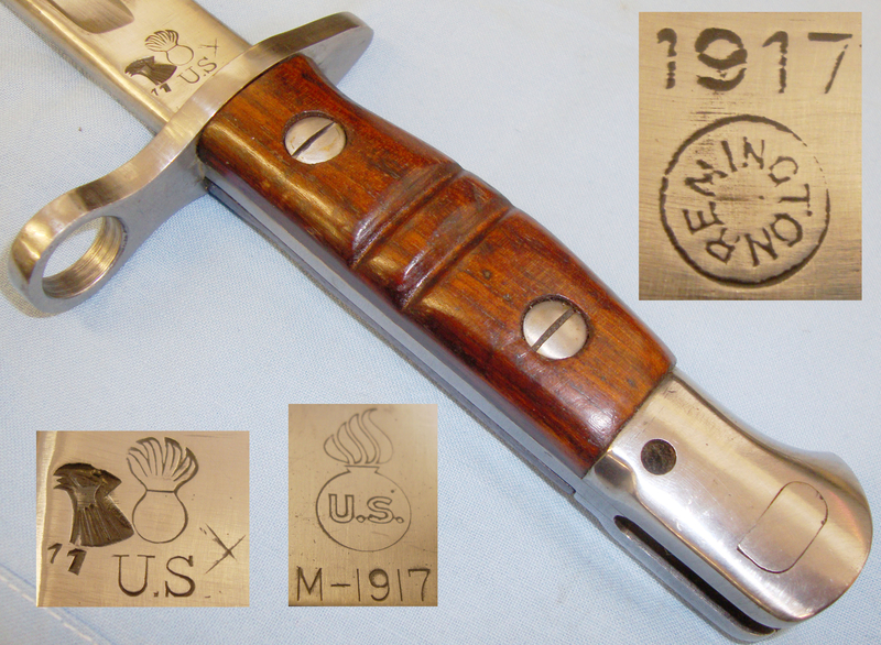 American U.S. Model 1917 Polished Bayonet and Scabbard. BAYO 588. Bayonet