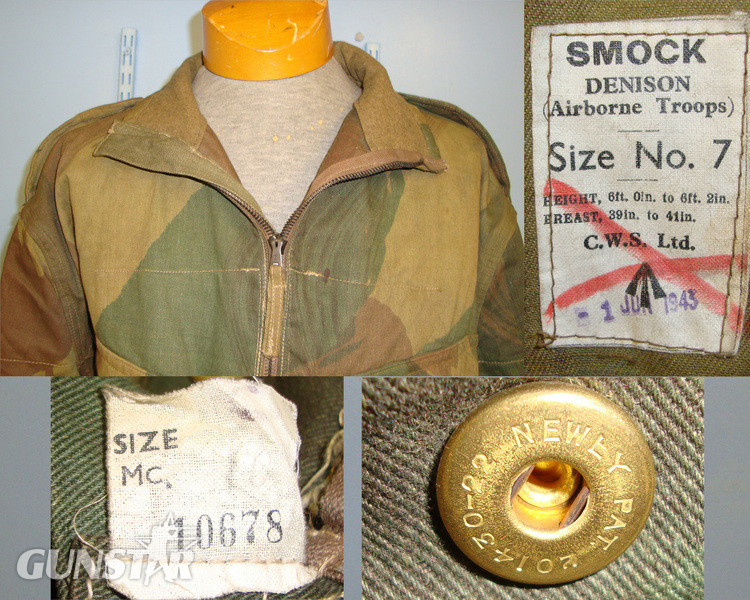WW2 1943 Very large Size 7 British WD Airborne Paratrooper’s Camouflaged Denison Smock By C.W.S Ltd Antique & Militaria