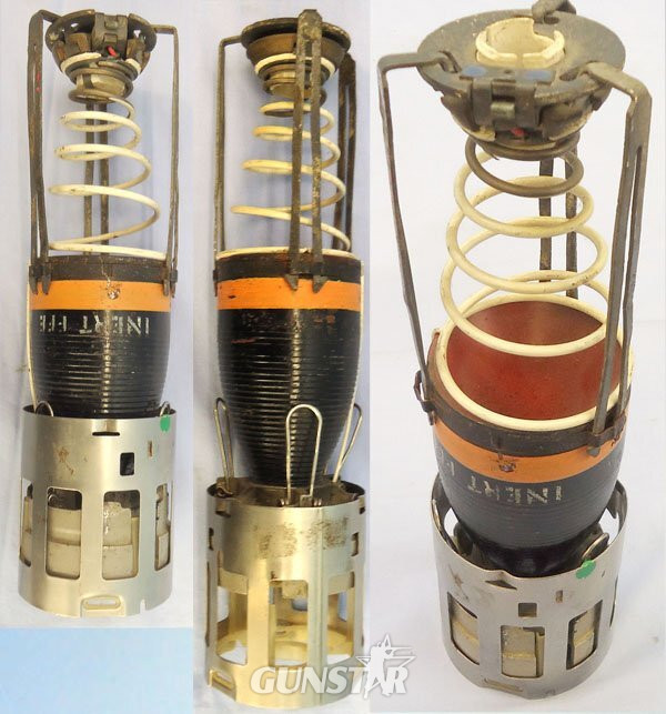 INERT DEACTIVATED. BL755 Anti-Tank & Runway Cratering Bomblet, Stand Off Assembly, Arming Vane & Tail Fin. - O 2118 INERT DEACTIVATED. BL755 Anti-Tank & Runway Cratering Bomblet, Stand Off Assembly, Arming Vane & Tail Fin. - O 2118  Other Ammunition in 