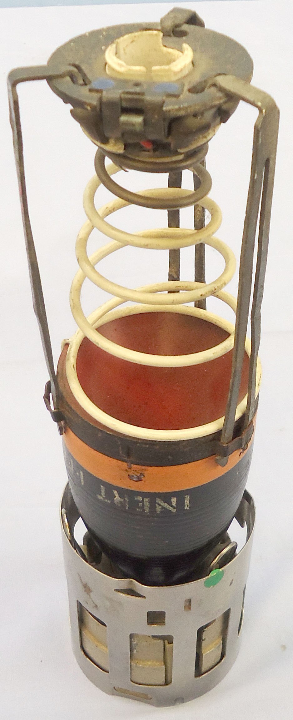 INERT DEACTIVATED. BL755 Anti-Tank & Runway Cratering Bomblet, Stand Off Assembly, Arming Vane & Tail Fin. - O 2118 INERT DEACTIVATED. BL755 Anti-Tank & Runway Cratering Bomblet, Stand Off Assembly, Arming Vane & Tail Fin. - O 2118  Other Ammunition 