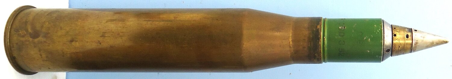 SMK - Sportsmarketing INERT DEACTIVATED. Scarce, Unfired, British 20pr (84x618R) Smoke (SMK) Base Eject Round. Sn - 22846:90  Other Ammunition - {CATEGORY} in 