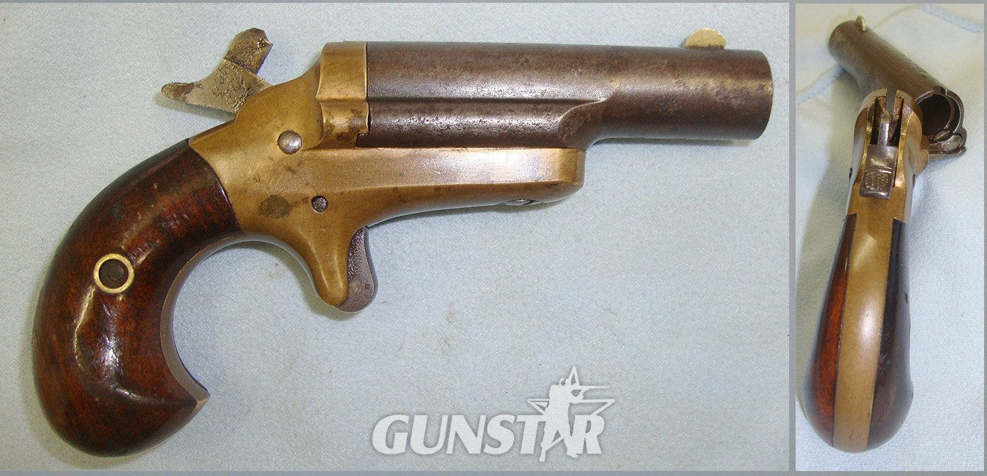 1875 - 1912 American Colt No.3 First Model .41 Rim Fire Obsolete Calibre Factory Brass Frame Single Shot Derringer With Pivot Barrel. Sn 23598 derringer .41 Short Rimfire Deringer in 