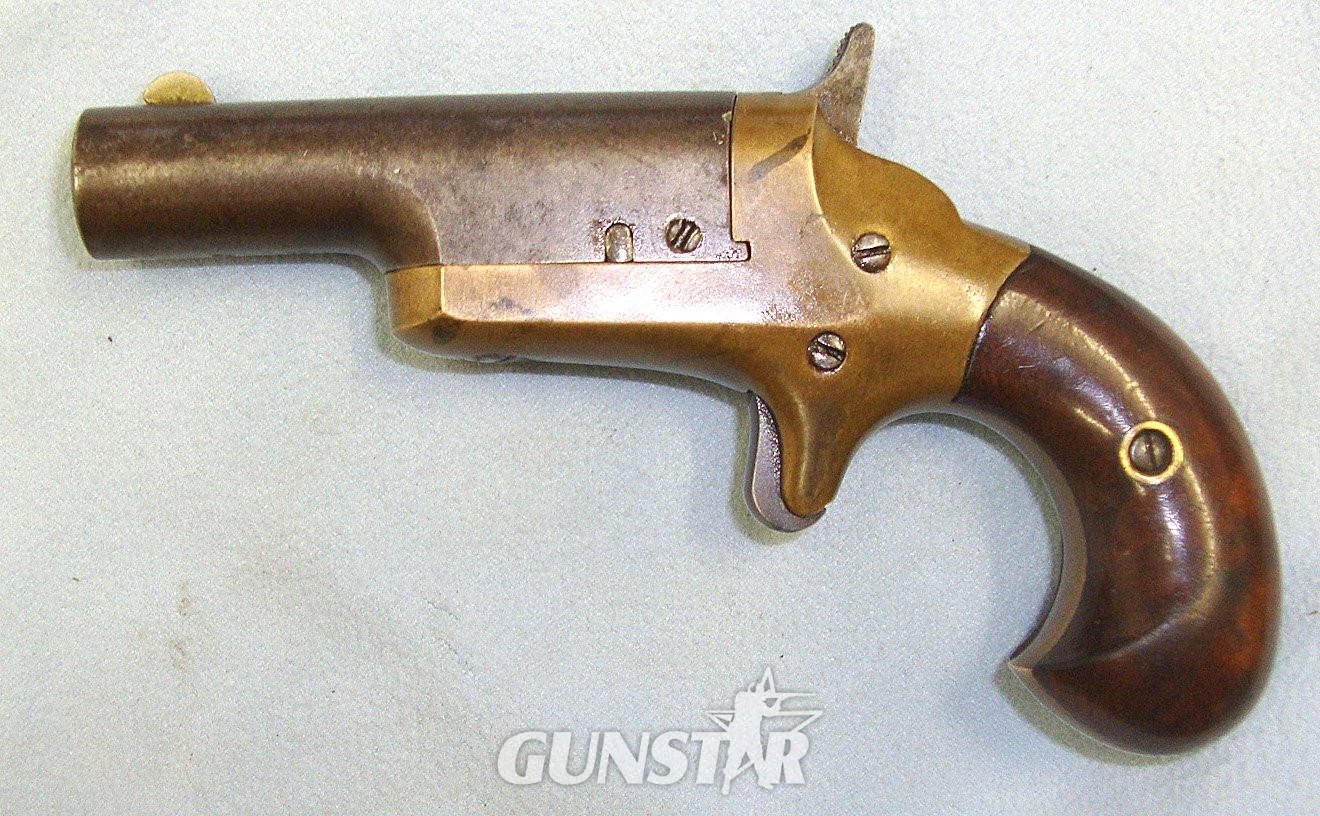  1875 - 1912 American Colt No.3 First Model .41 Rim Fire Obsolete Calibre Factory Brass Frame Single Shot Derringer With Pivot Barrel. Sn 23598 derringer .41 Short Rimfire Deringer