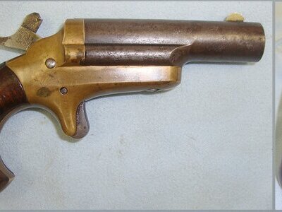 1875 - 1912 American Colt No.3 First Model .41 Rim Fire Obsolete Calibre Factory Brass Frame Single Shot Derringer With Pivot Barrel. Sn 23598 derringer .41 Short Rimfire Deringer