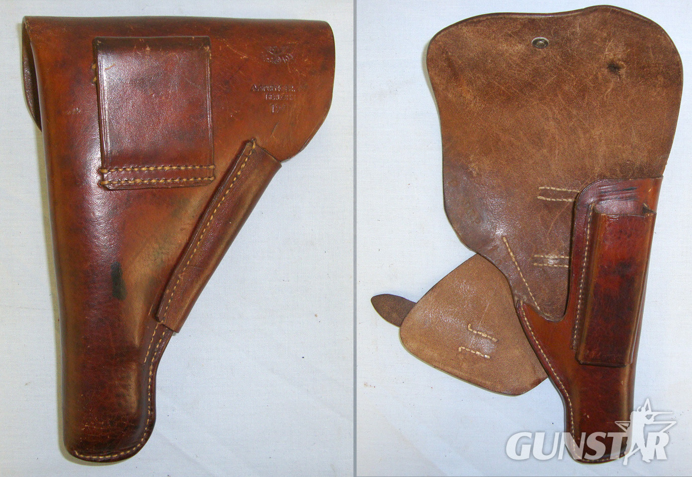  MINT** WW2 1941 Nazi German Holster For Captured & Occupied Belgium Nazi Production Browning Hi Power Model 1935 9mm Calibre Semi Auto Pistols By Sprenger Iserlohn. Sn 20836 Other Accessory