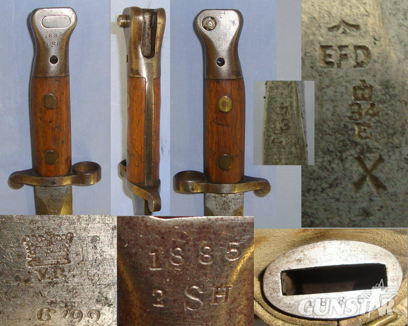 BOER WAR ERA**MATCHING NUMBERS**1899 British WD Enfield 1888 Pattern Mark 2 Lee Metford Rifle Bayonet Regiment Marked ‘2 SH’ To The King’s Shropshire Light Infantry, Scabbard & Slade Wallace Buff Leather Frog. Sn 21917 Bayonet
