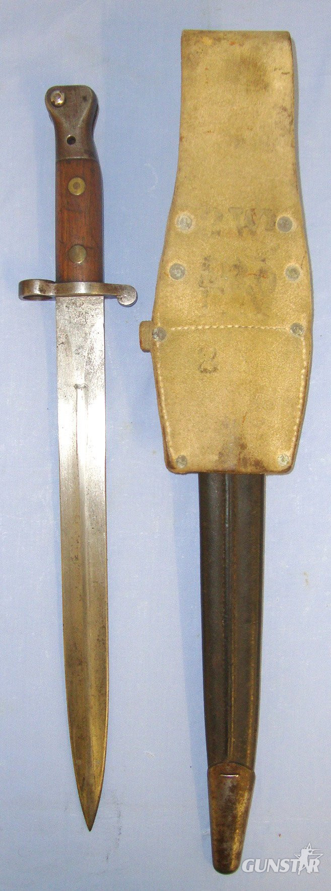  BOER WAR ERA**MATCHING NUMBERS**1899 British WD Enfield 1888 Pattern Mark 2 Lee Metford Rifle Bayonet Regiment Marked ‘2 SH’ To The King’s Shropshire Light Infantry, Scabbard & Slade Wallace Buff Leather Frog. Sn 21917 Bayonet