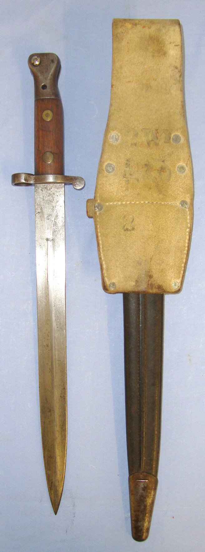  BOER WAR ERA**MATCHING NUMBERS**1899 British WD Enfield 1888 Pattern Mark 2 Lee Metford Rifle Bayonet Regiment Marked ‘2 SH’ To The King’s Shropshire Light Infantry, Scabbard & Slade Wallace Buff Leather Frog. Sn 21917 Bayonet