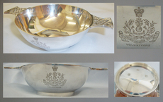 A 1975 Silver Regimental Scottish Drinking Cup To Scottish Volunteer Engineer Regiment. Sn:11355. A 1975 Silver Regimental Scottish Drinking Cup To Scottish Volunteer Engineer Regiment. Sn:11355. Other Accessory