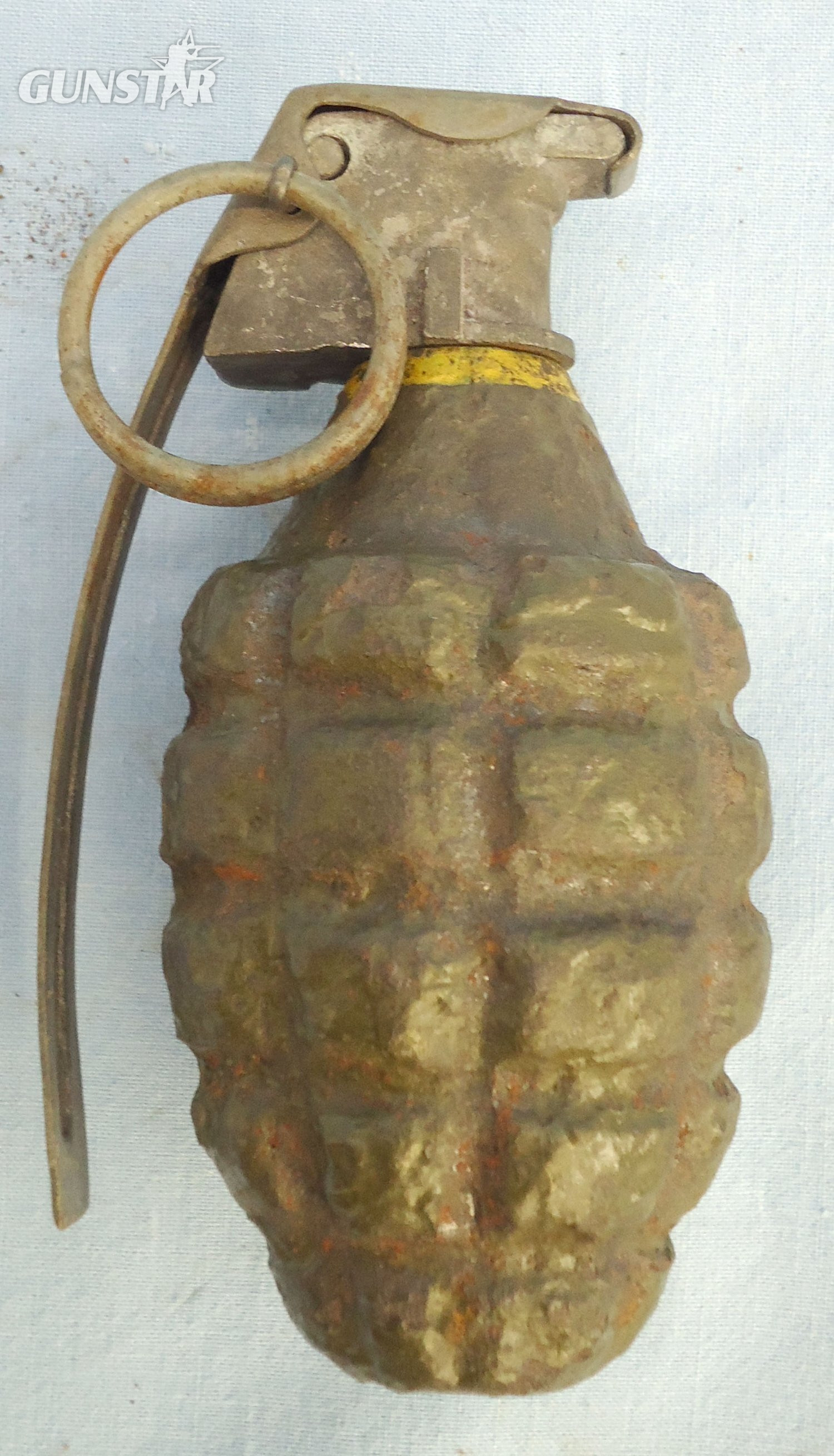 INERT DEACTIVATED. Original Early WW2 American Pineapple Mk 2 High Explosive Hand Grenade. - O 2108 INERT DEACTIVATED. Pineapple Mk 2 High Explosive Hand Grenade. - O 2108  Other Ammunition in 