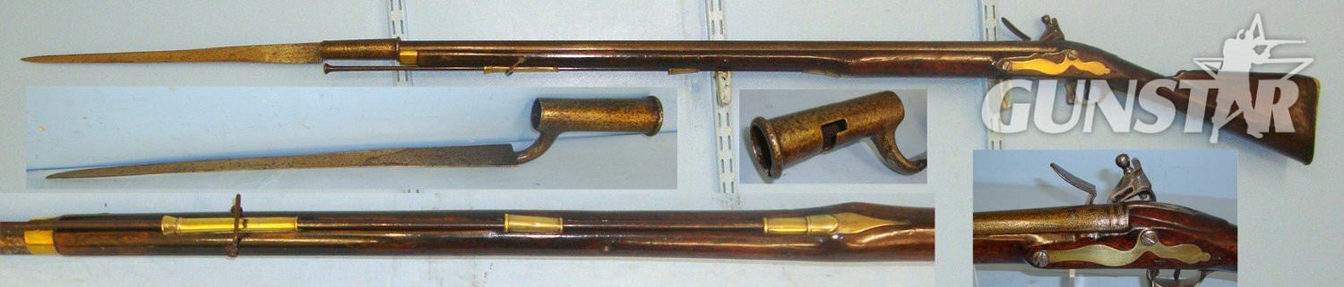  Tower Raised in British North America 7 Years War) & Socket Bayonet. Sn 22331:2 Muzzleloader .750 Nitro Express Rifle