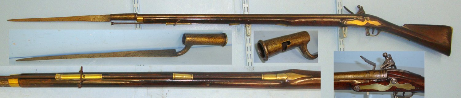  Tower Raised in British North America 7 Years War) & Socket Bayonet. Sn 22331:2 Muzzleloader .750 Nitro Express Rifle