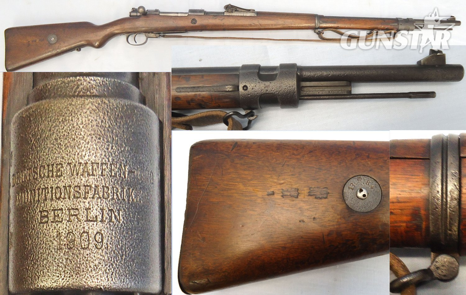 WW1, 1909 Dated, Imperial German, DWM Mauser G98, 7.92mm Calibre, Infantry Rifle. (Matching Numbers). **UK 2015 DEACTIVATION**. Sn - 23265:3 WW1, 1909 Dated, Imperial German, DWM Mauser G98, 7.92mm Calibre, Infantry Rifle. (Matching Numbers). **UK 2015 DEACTIVATION**. Sn - 23265:3 Bolt Action None Rifle in 