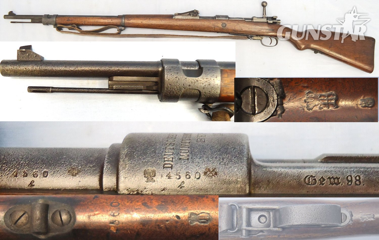 WW1, 1909 Dated, Imperial German, DWM Mauser G98, 7.92mm Calibre, Infantry Rifle. (Matching Numbers). **UK 2015 DEACTIVATION**. Sn - 23265:3 WW1, 1909 Dated, Imperial German, DWM Mauser G98, 7.92mm Calibre, Infantry Rifle. (Matching Numbers). **UK 2015 DEACTIVATION**. Sn - 23265:3 Bolt Action None Rifle