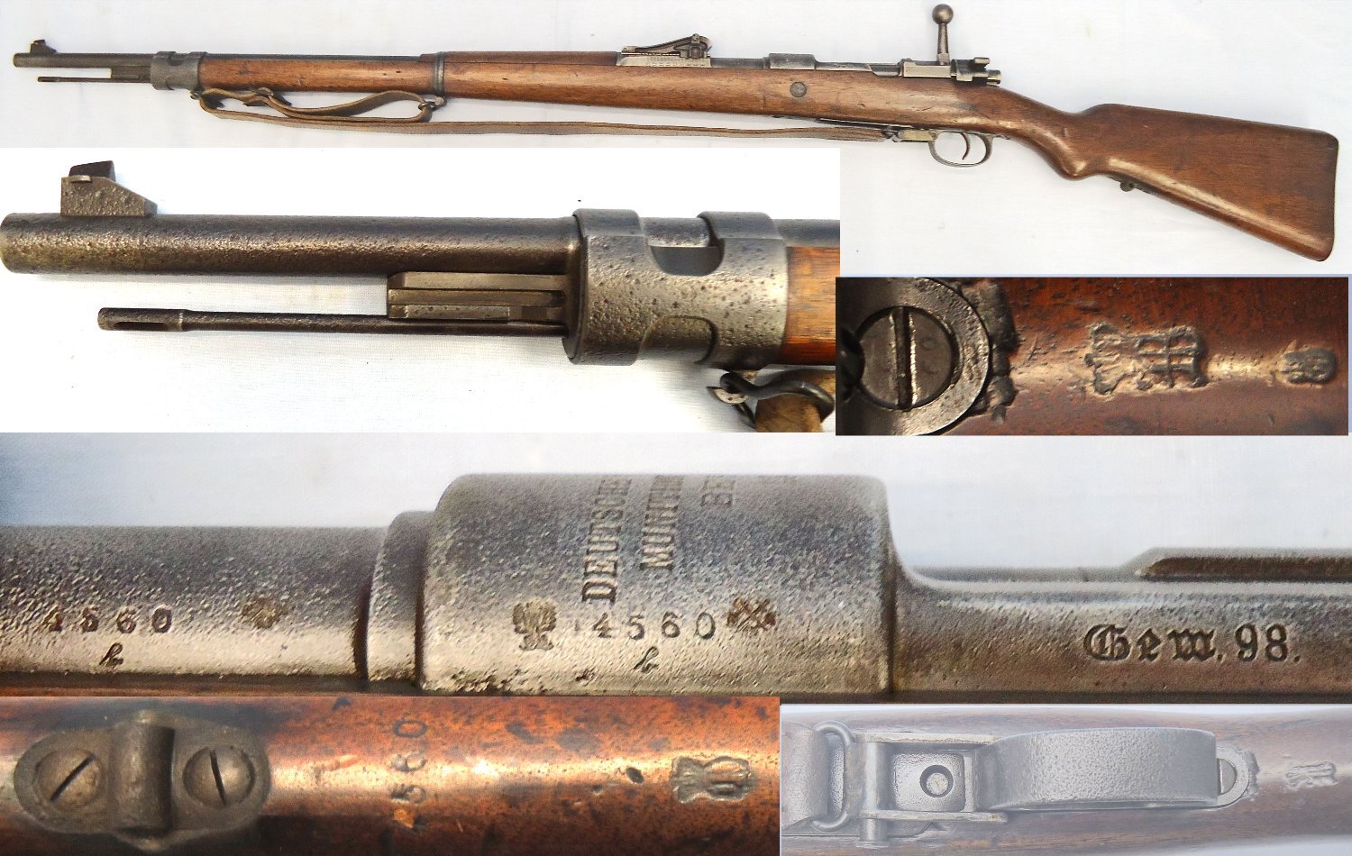 WW1, 1909 Dated, Imperial German, DWM Mauser G98, 7.92mm Calibre, Infantry Rifle. (Matching Numbers). **UK 2015 DEACTIVATION**. Sn - 23265:3 WW1, 1909 Dated, Imperial German, DWM Mauser G98, 7.92mm Calibre, Infantry Rifle. (Matching Numbers). **UK 2015 DEACTIVATION**. Sn - 23265:3 Bolt Action None Rifle