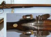 QUALITY* English, Porter (Most Likely R. 1770-1790) London,16 Bore, Double Damascus Barrelled Muzzle Loading Flintlock Shotgun With George III (1760-1820) London Sterling Silver Mounts & Ram Rod. Sn 23722 flintlock shotgun Muzzleloader 16 Bore/gauge