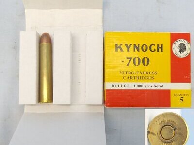 Holland & Holland 700 Nitro Express (17.8×89R), (700 H&H (Holland & Holland)) Big Game Round & Kynoch Box. Sn - 22787:16  Other Ammunition