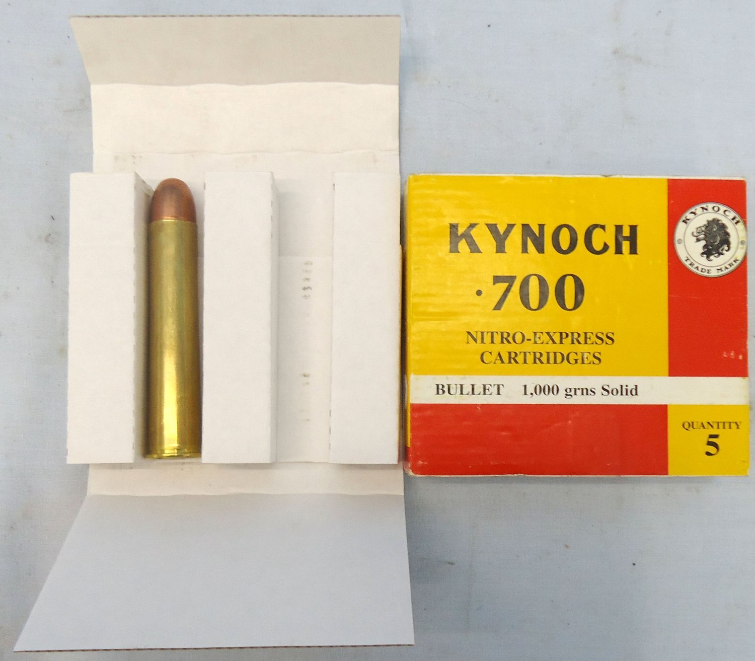 Holland & Holland 700 Nitro Express (17.8×89R), (700 H&H (Holland & Holland)) Big Game Round & Kynoch Box. Sn - 22787:16  Other Ammunition - {CATEGORY}