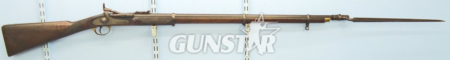 T. Turner & Sons MINT BORE. British Tower, 1859 Dated, Snider Conversion MK III .577 Obsolete Calibre, Pattern 1853, 3 Band Rifle by Thomas Turner, Birmingham, Pattern 1853 Bayonet & 1 Inert Deactivated Round. Sn - 22764 Single Shot .577 Snider Rifle - {CATEGORY} in 